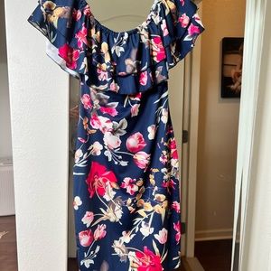 Short floral print dress